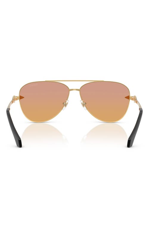 Versace 61mm Pilot Sunglasses In 1002el61 Gold