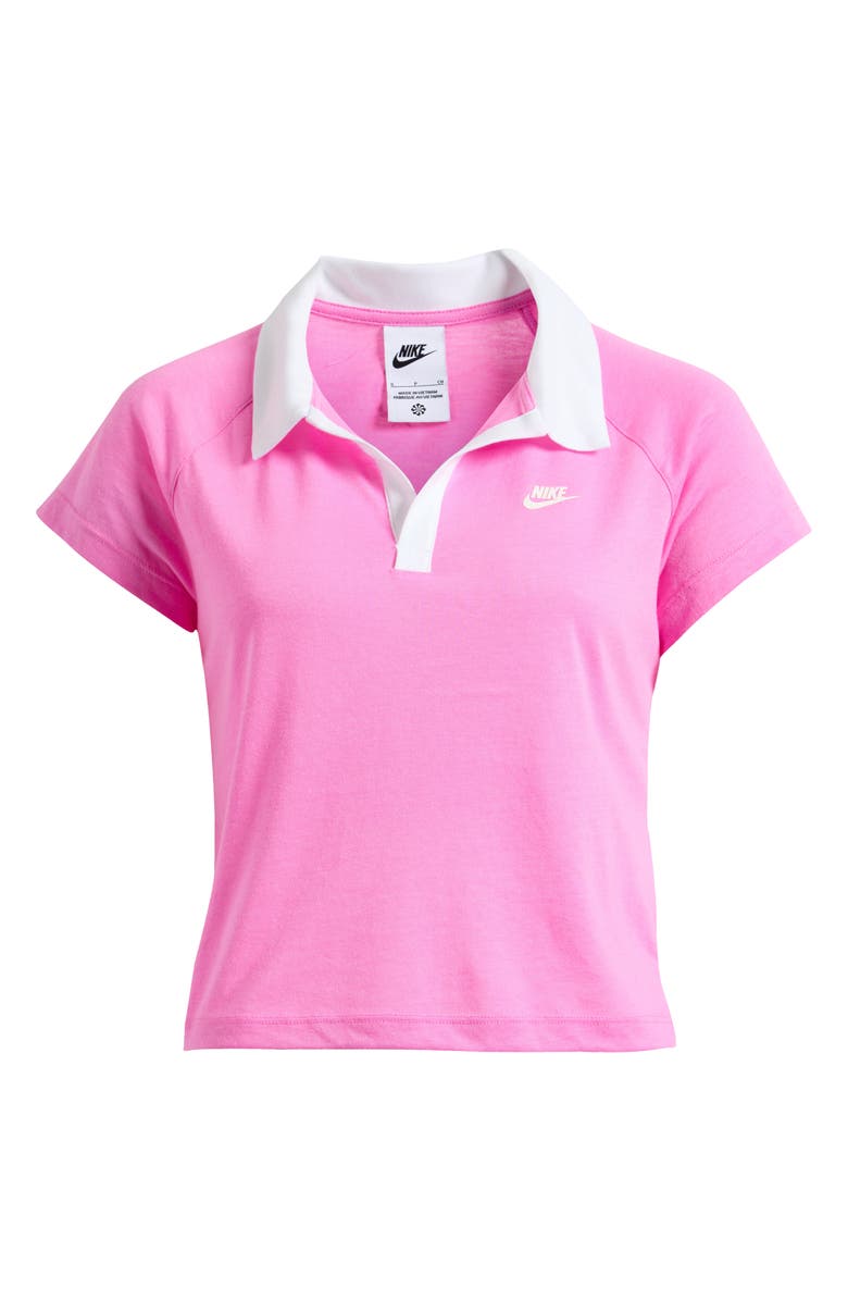 Nike Sportswear Retro Polo, Alternate, color, Playful Pink/ White/ Sail