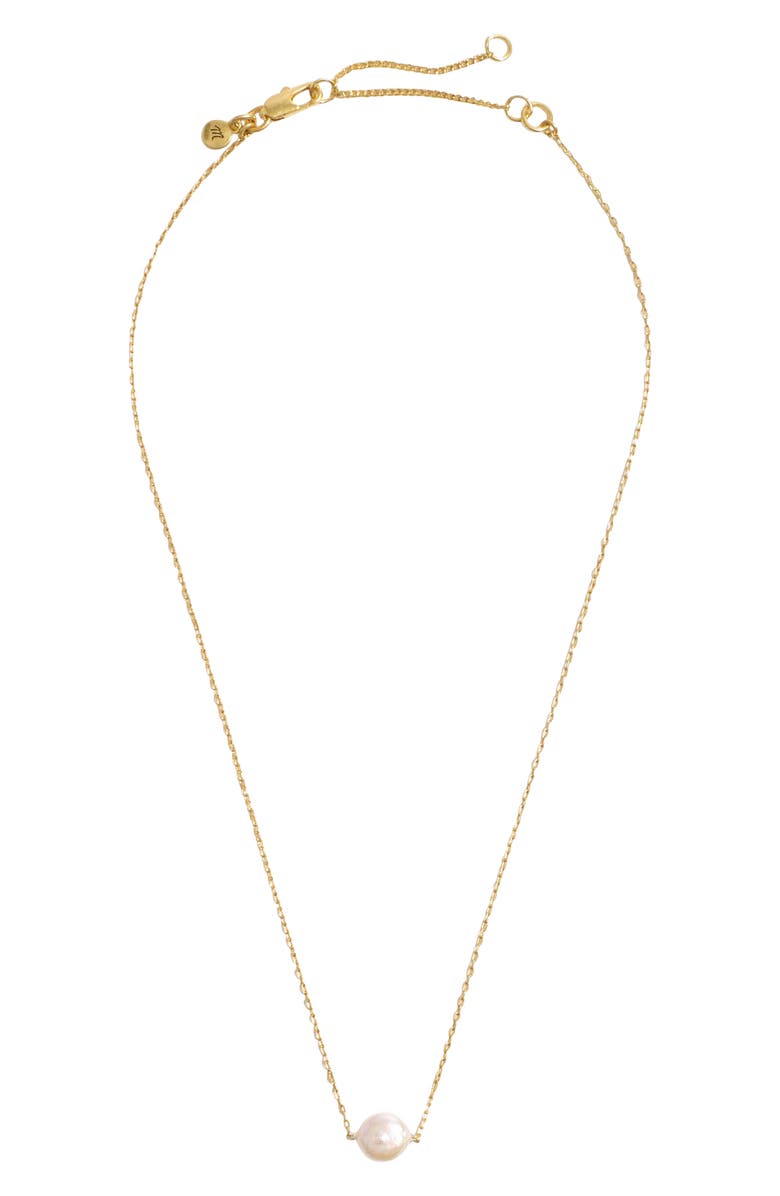 Madewell Coin Pearl Pendant Necklace, Alternate, color, 
