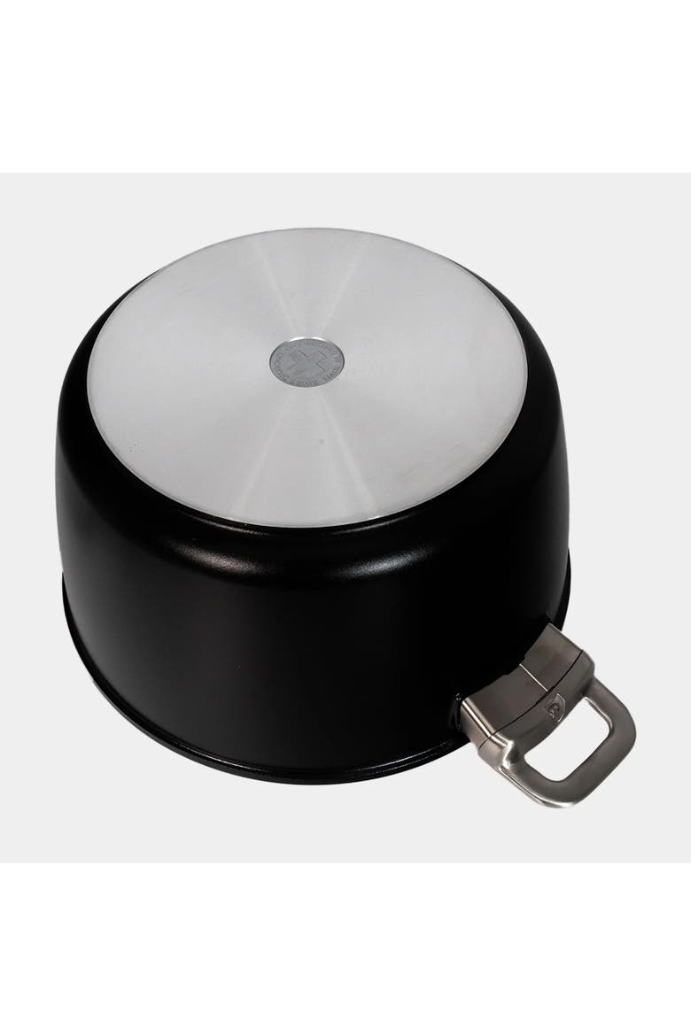 CHD Nonstick Stock Pot with Glass Lid, 8.5 qt, Alternate, color, Black