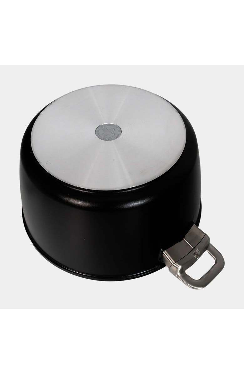 Swiss Diamond CHD Nonstick Stock Pot with Glass Lid, 8.5 qt, Alternate, color, Black