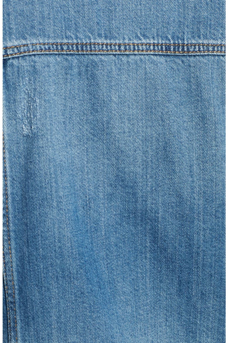 Ripped Denim Jacket, Alternate, color, DESTRUCTED INDIGO