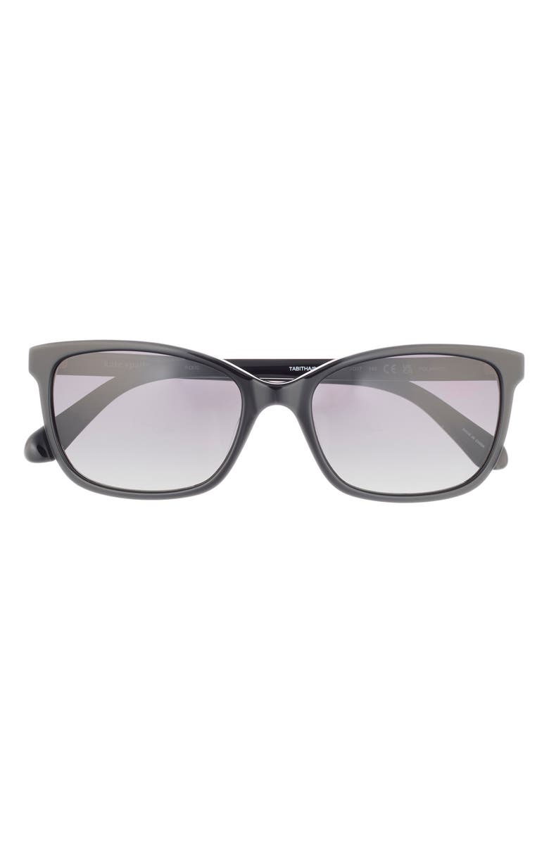 Kate Spade 53mm tabitha rectangle sunglasses, Main, color, Black Gold