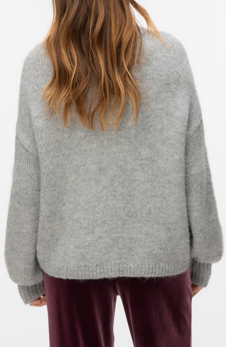 VERO MODA Ilina Oversize Mélange Sweater, Alternate, color, Light Grey Melange D