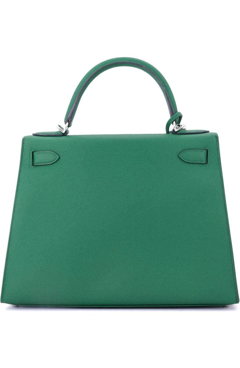 Pre-Owned Hermes Kelly Handbag Green Epsom with Palladium Hardware 28, Alternate, color, Vert Vertigo