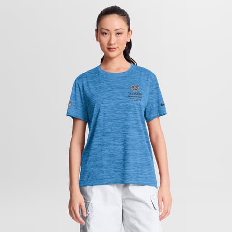 Women's Nike Light Blue Tennessee Titans Sideline Velocity Dri-FIT T-Shirt