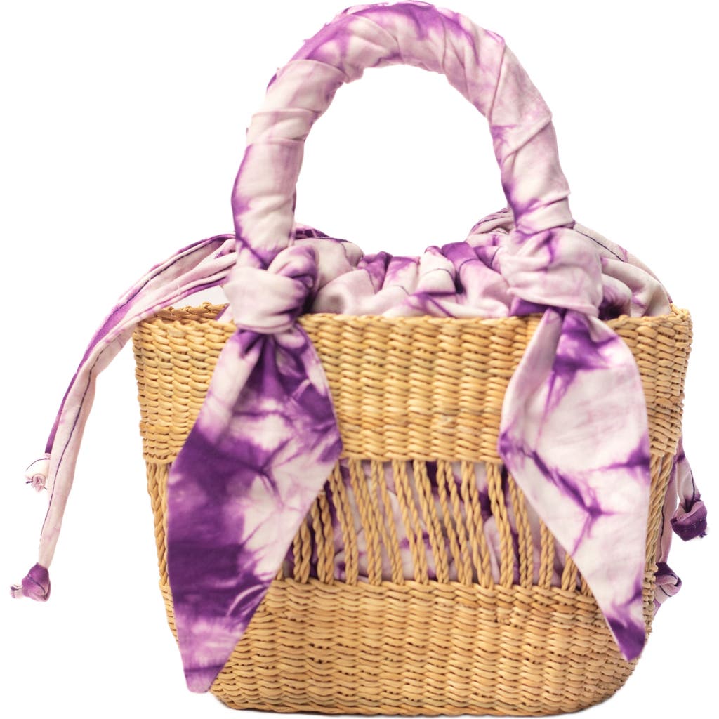 Aketekete Ayine Bag Mini in Natural W/Purple Lining  product