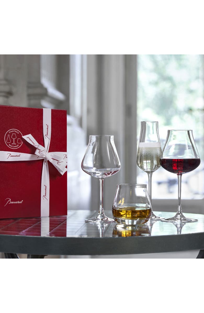 Baccarat Chateau Baccarat Degustation Set of 4 Lead Crystal Tasting Glasses, Alternate, color,