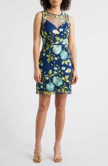 Sam Edelman Embroidered Floral Mesh Minidress