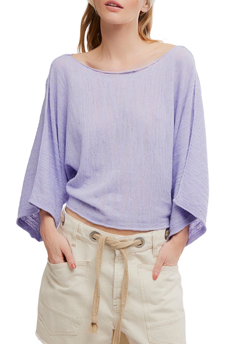 Amber Breeze Linen Blend Sweater, Alternate, color, VIOLET TUNE
