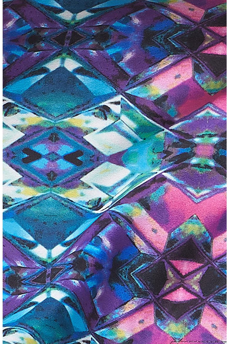 High Waist Print Shorts, Alternate, color, BLUE/ MULTI