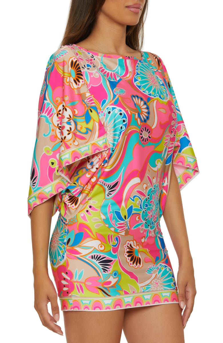 Trina Turk Printed Cover-Up Tunic, Alternate, color, Pink Multi
