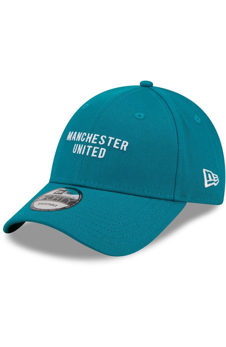 New Era Men's New Era Turquoise Manchester United Seasonal 9FORTY Adjustable Hat, Main, color, Turquoise
