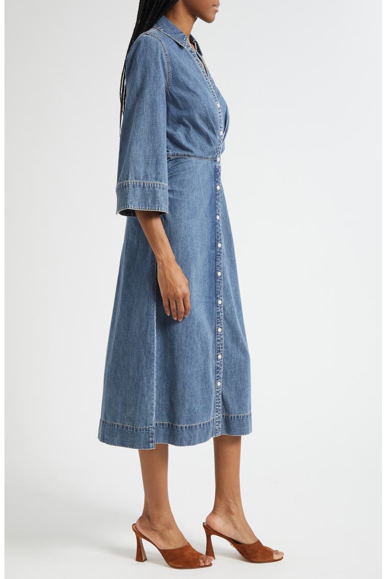 Haydon Denim Shirtdress, Alternate, color, REBEL BLUE