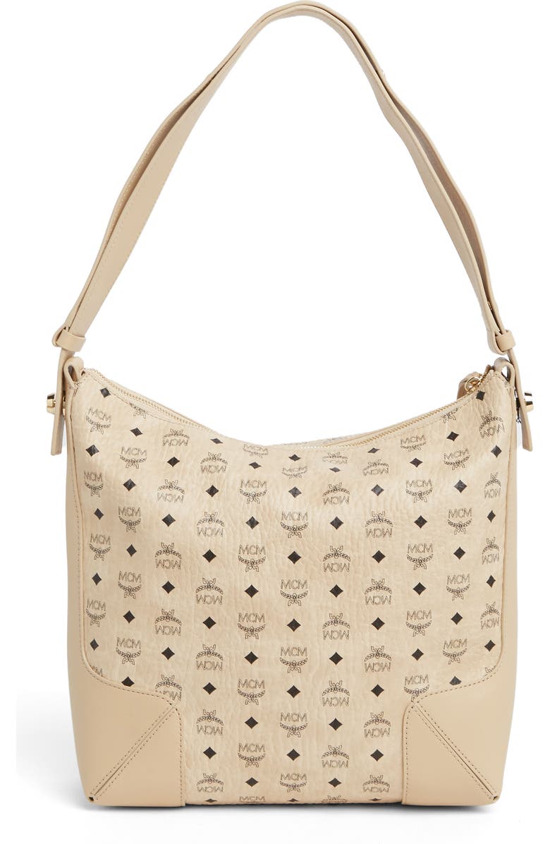 MCM Aren Visetos Medium Hobo Bag, Alternate, color,
