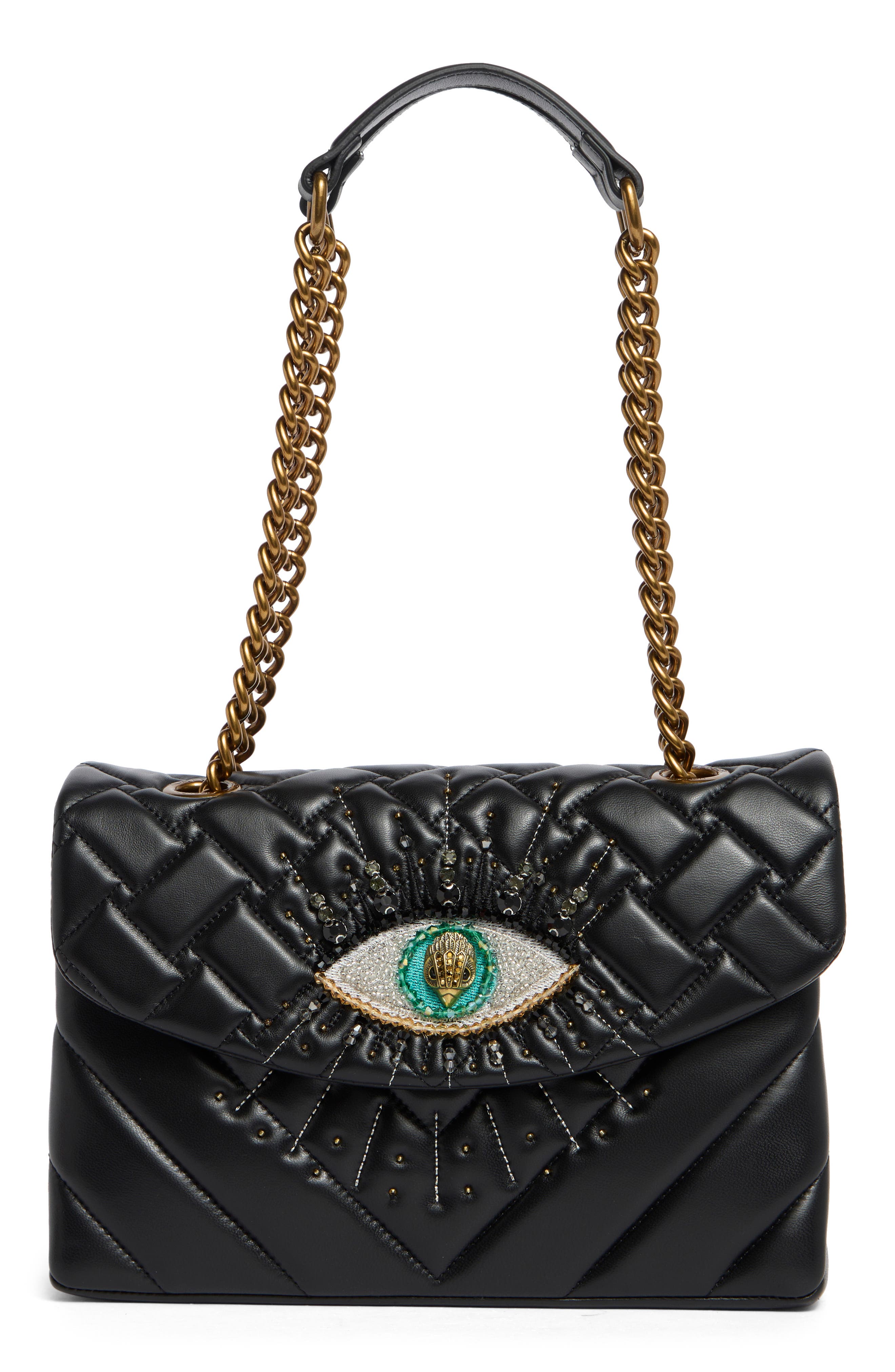 Kurt Geiger London Kensington Eye Leather Shoulder Bag, Main, color, 