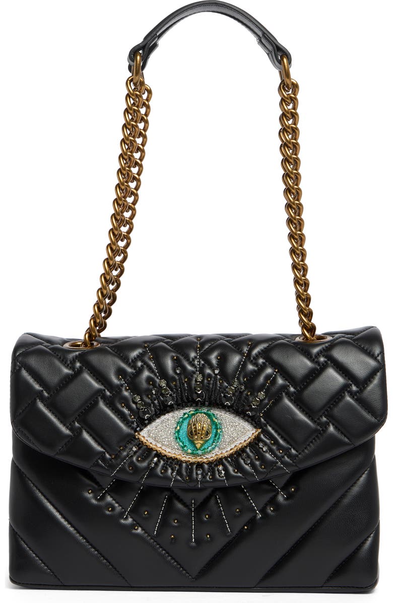 Kurt Geiger London Kensington Eye Leather Shoulder Bag, Main, color,