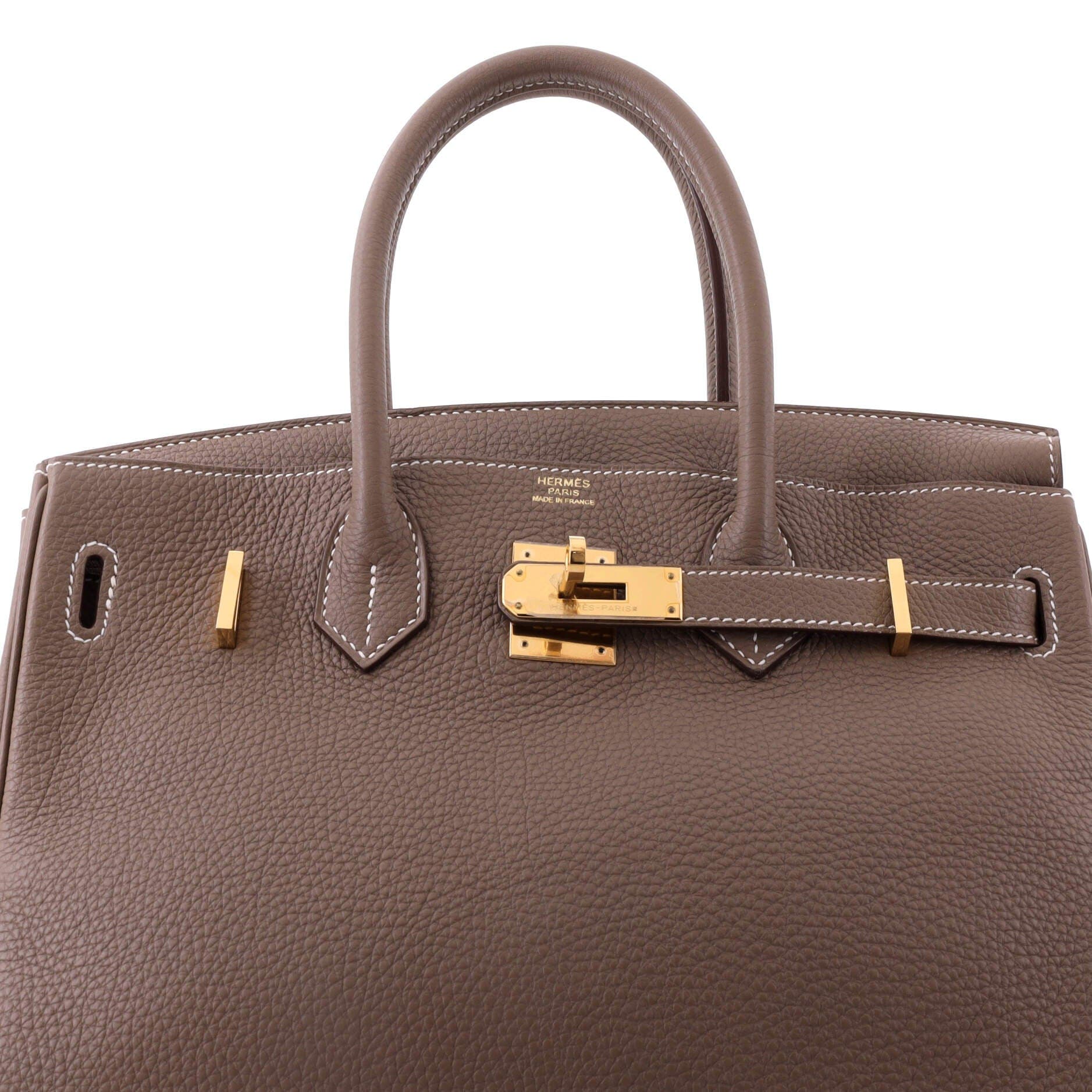 Pre-Owned Hermes Birkin Handbag Grey Togo with Gold Hardware 30, Alternate, color, Etoupe