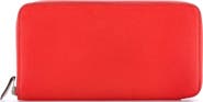 Pre-Owned Hermes Azap Zip Around Wallet Silk'in Epsom Long