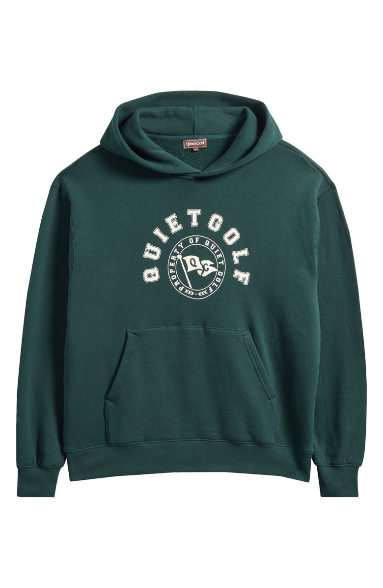 Quiet Golf Property Graphic Hoodie, Alternate, color, Forest