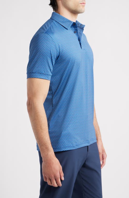 Mizzen + Main Mizzen+main Versa Trim Fit Geo Print Performance Golf Polo