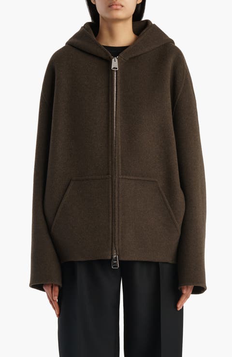 Dolem Double Face Wool Full Zip Hoodie