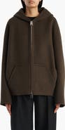 Khaite Dolem Double Face Wool Full Zip Hoodie