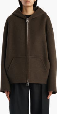 Khaite Dolem Double Face Wool Full Zip Hoodie