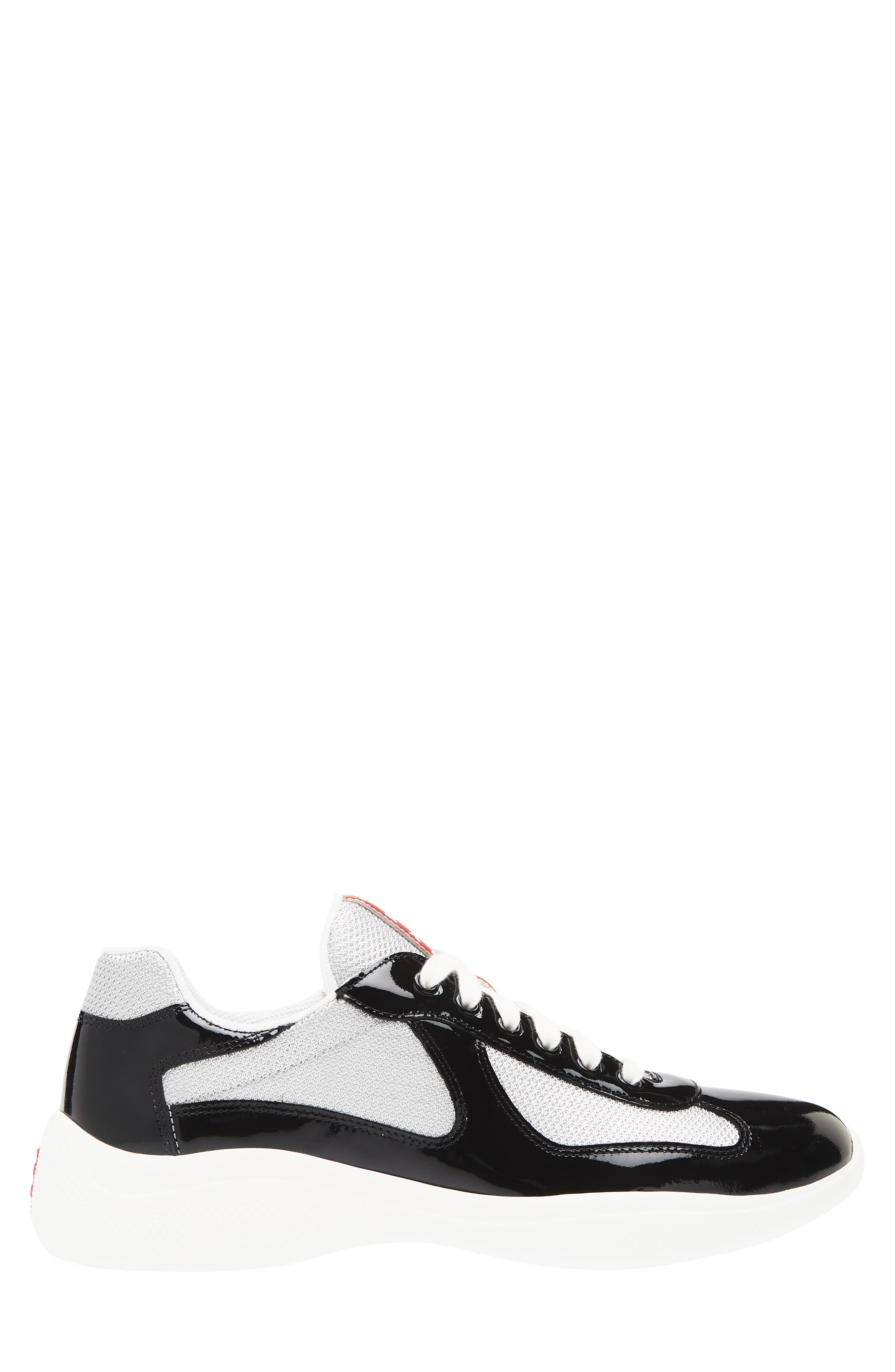 Prada America's Cup Sneaker, Alternate, color, Nero/ Argento