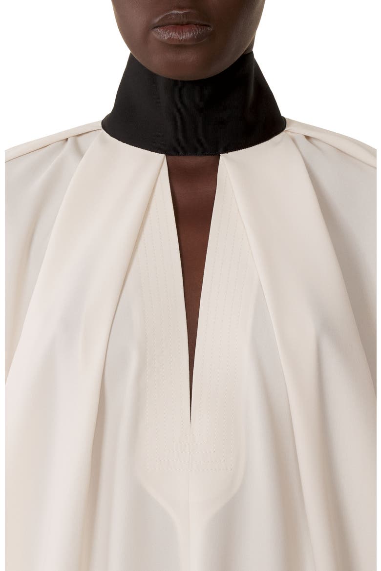 Knotted Loose-Fit Crepe Top, Alternate, color, Beige