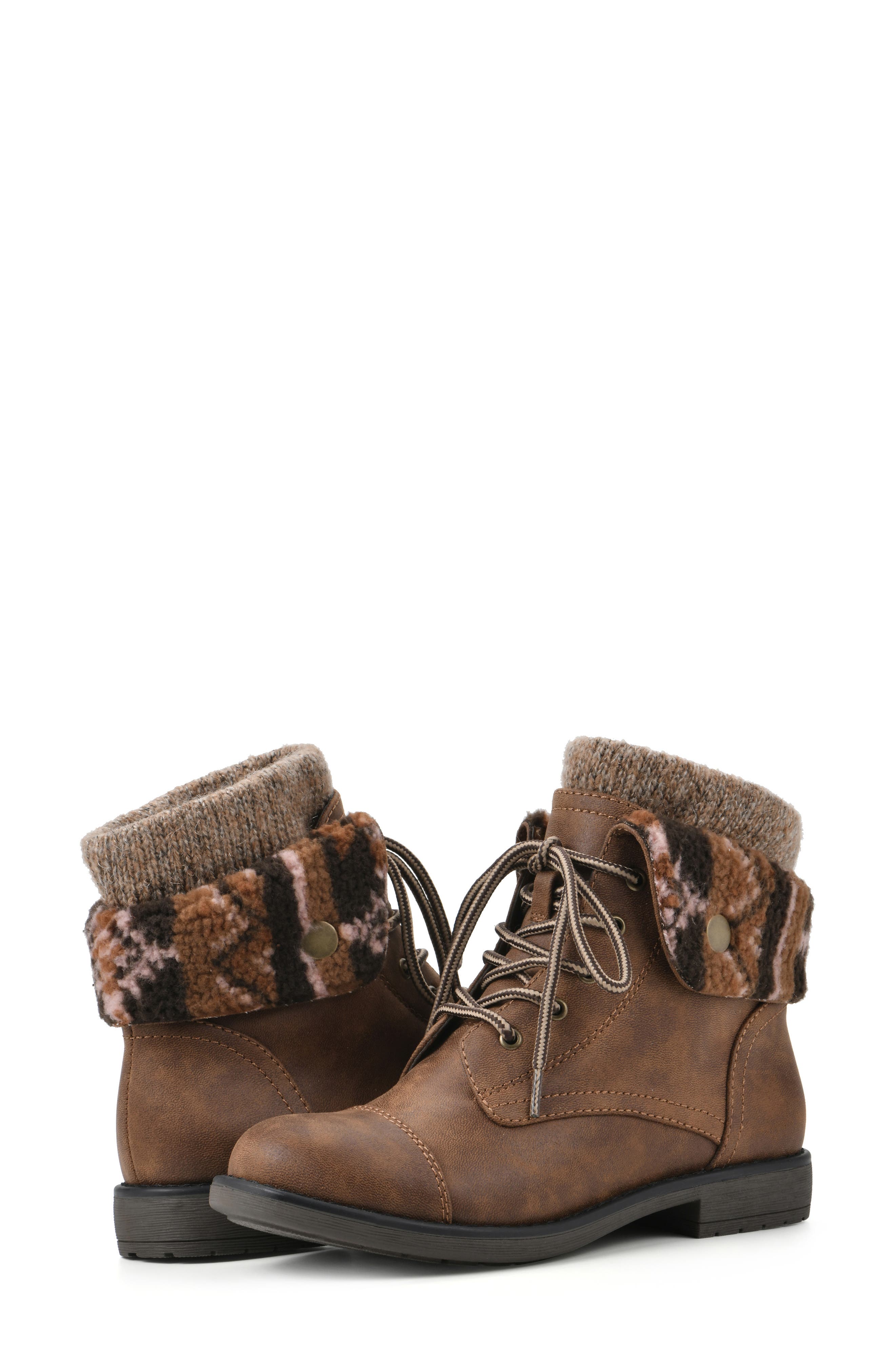 CLIFFS BY WHITE MOUNTAIN Duena Faux Shearling Trimmed Hiking Boot, Alternate, color, 