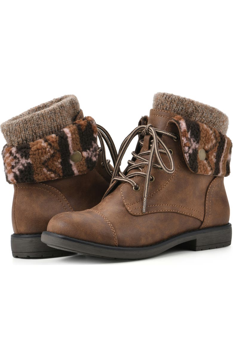 CLIFFS BY WHITE MOUNTAIN Duena Faux Shearling Trimmed Hiking Boot, Alternate, color,