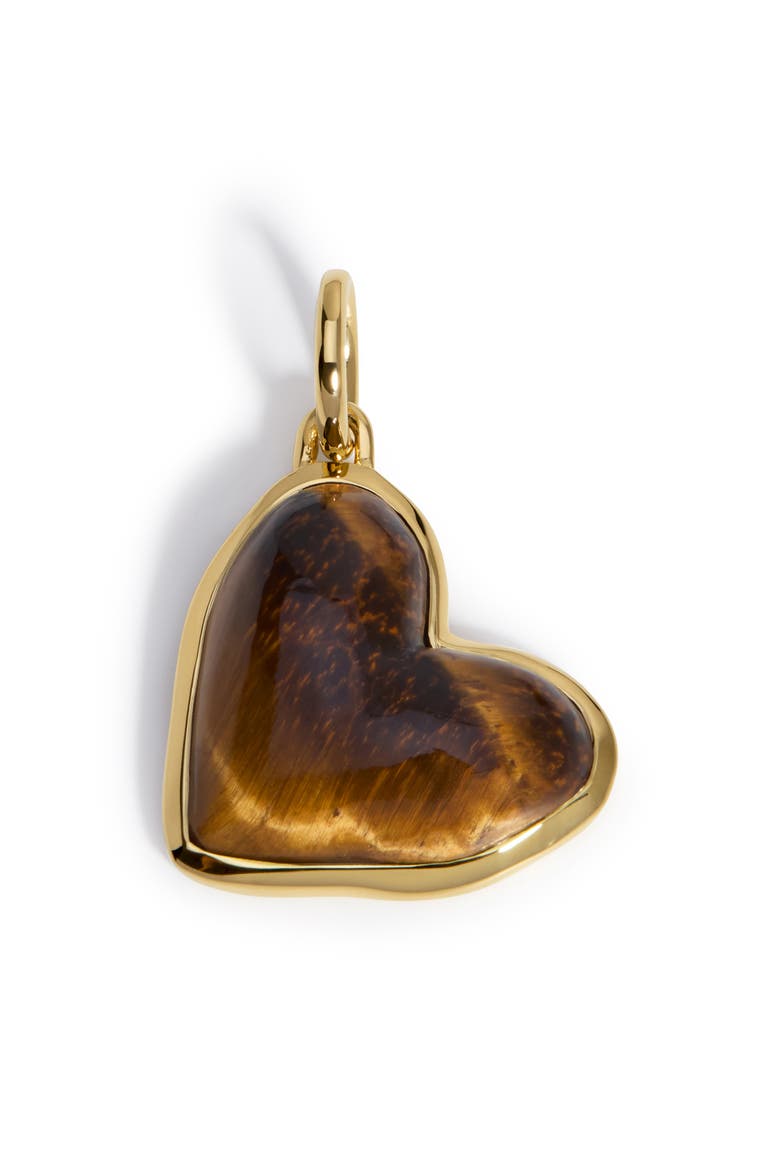 Tiger's Eye Heart Pendant, Main, color, 18K GOLD VERMEIL / TIGERS EYE