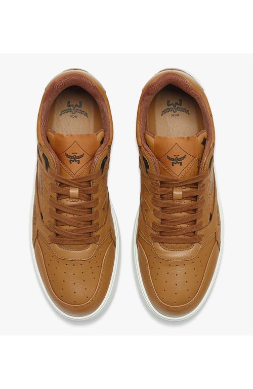 Mcm Neo Terrain Lo Sneakers In Visetos In Cognac