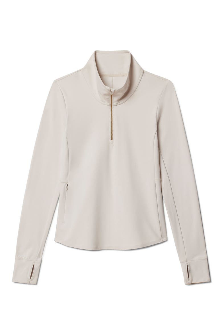 Course to Court Long Sleeve Quarter Zip Top, Alternate, color, SAND
