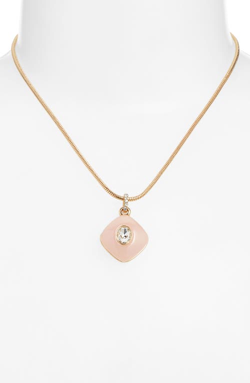 Nordstrom Domed Resin & Crystal Pendant Necklace