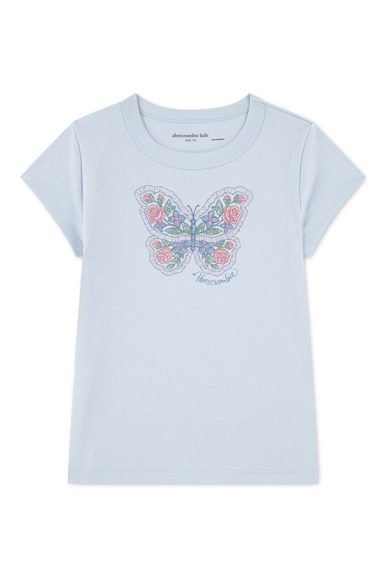 Kids' Cap Sleeve Raglan Tee, Main, color, SKYWAY