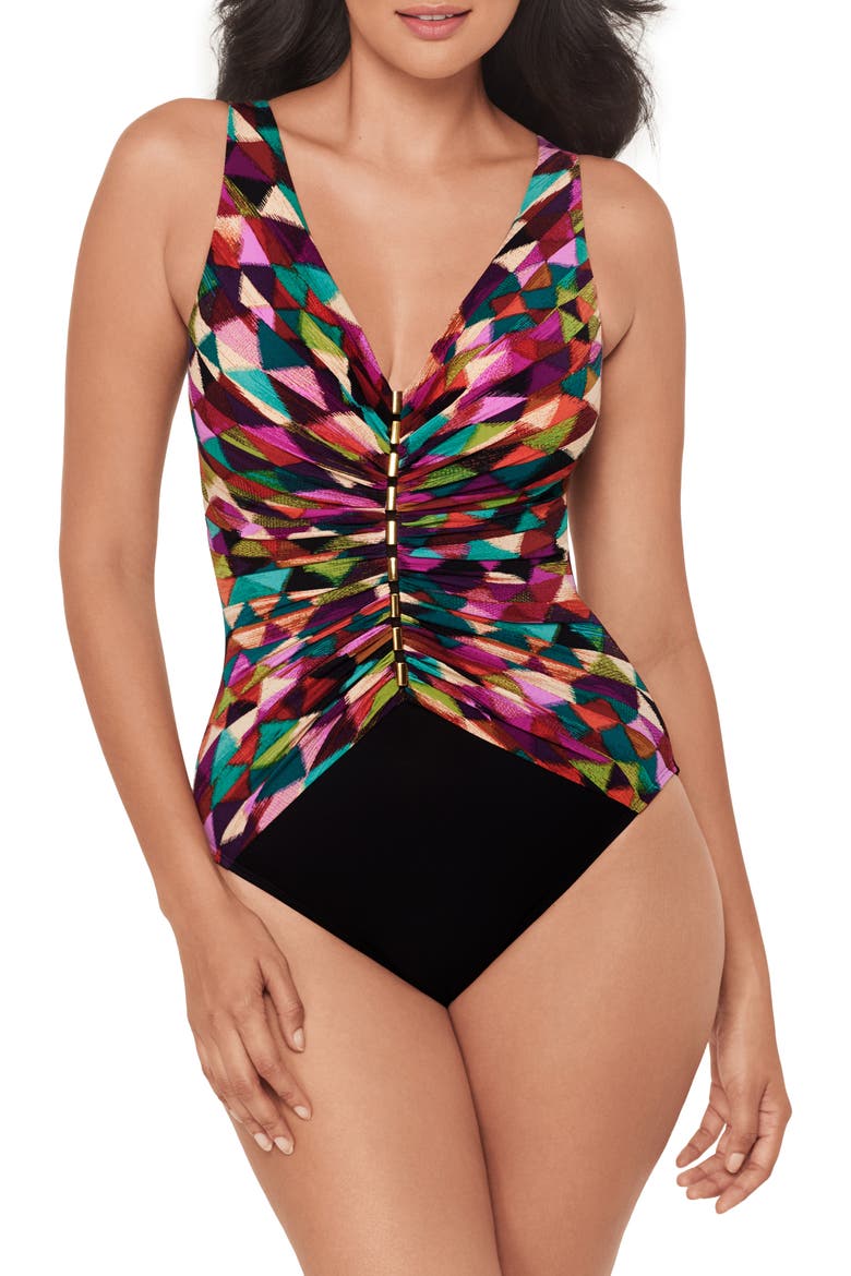 Farfalle Charmer One Piece Swimsuit, Main, color, MULTI