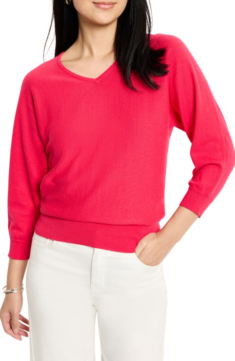 Easy Cotton V-Neck Sweater (Regular & Petite)