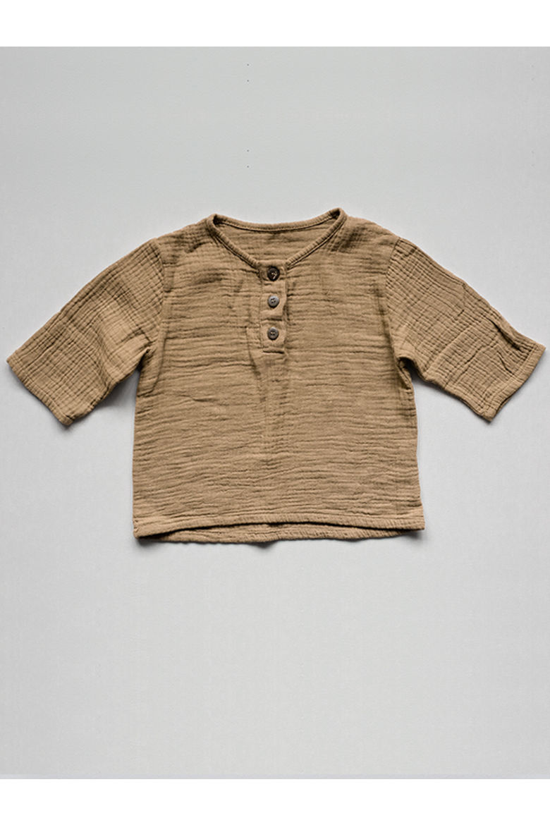The Muslin Henley, Main, color, camel