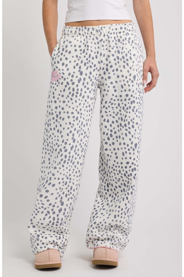 Dalmatian Darling Wide Leg Sweatpants, Main, color, OFF WHITE