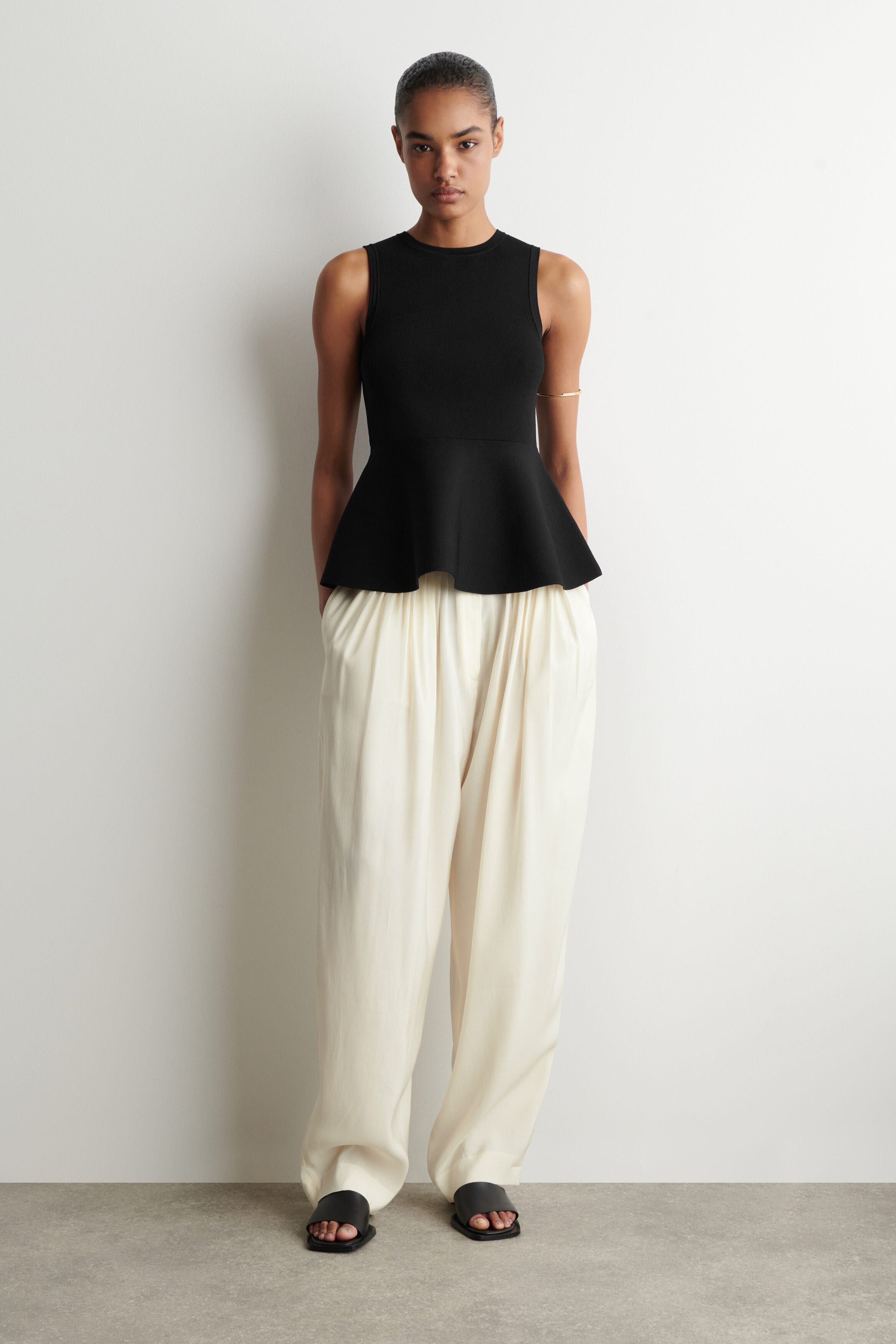 COS Knitted Peplum Top (Women) | Nordstrom