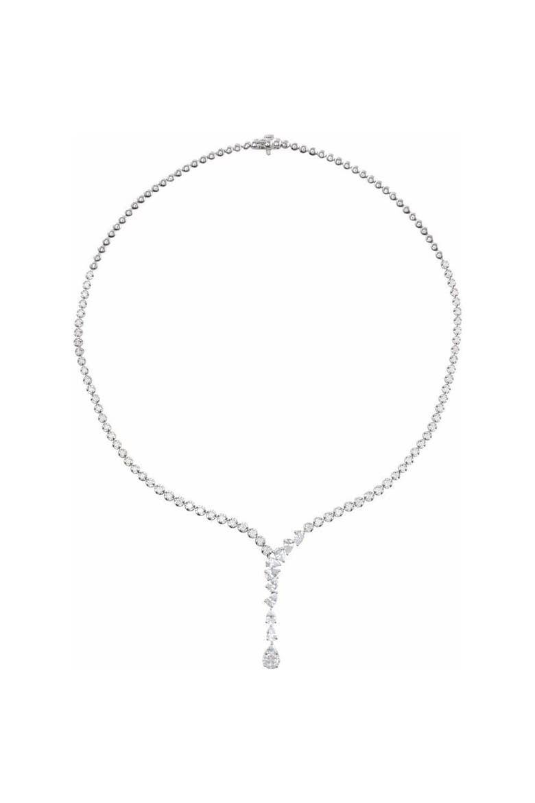 5 1/2 CT Lab-Grown Diamond 16 1/2" Necklace in 14K Gold, Main, color, White