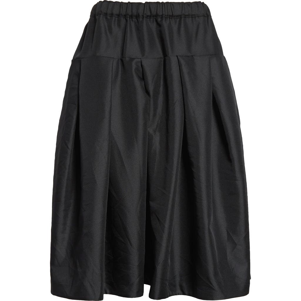 Comme Des Garçons Pleated Gabardine Skirt In Black