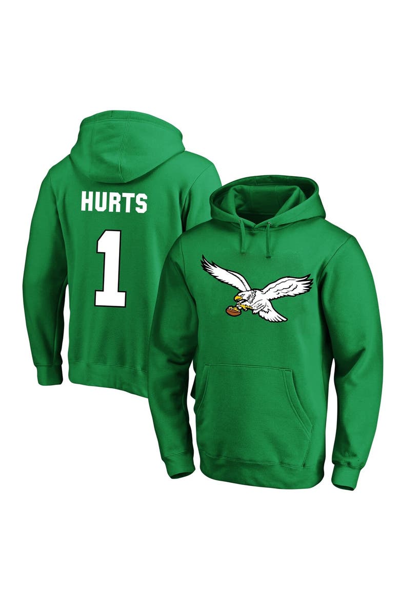 Men's Fanatics Jalen Hurts Kelly Green Philadelphia Eagles Big & Tall Fleece Name & Number Pullover Hoodie, Alternate, color, Kelly Green