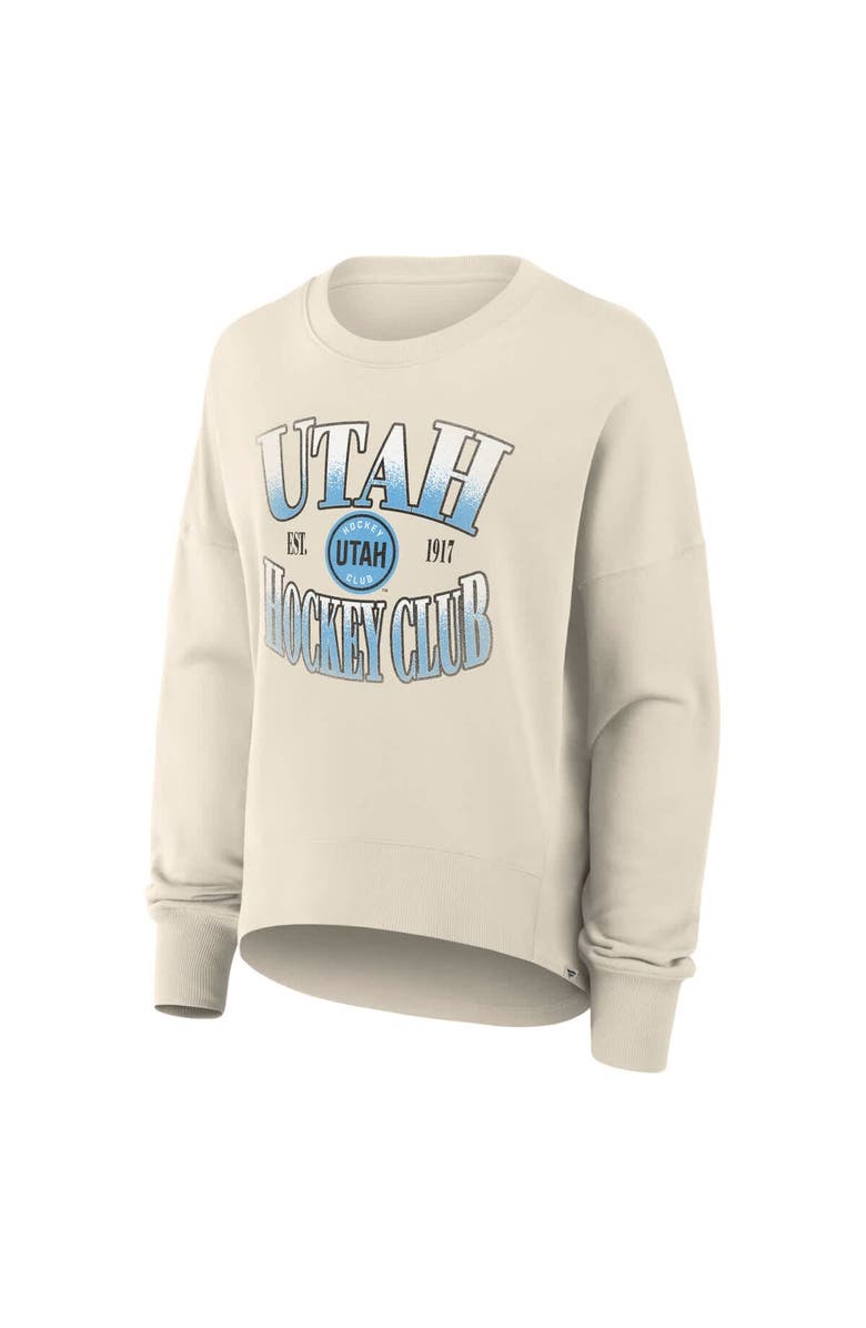 FANATICS Women's Fanatics Cream Utah Hockey Club Oversized Slice Pullover Sweatshirt, Alternate, color, Cream