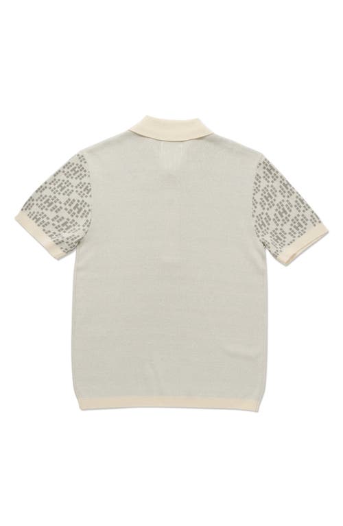 Honor The Gift Jacquard Knit Pattern Polo Sweater