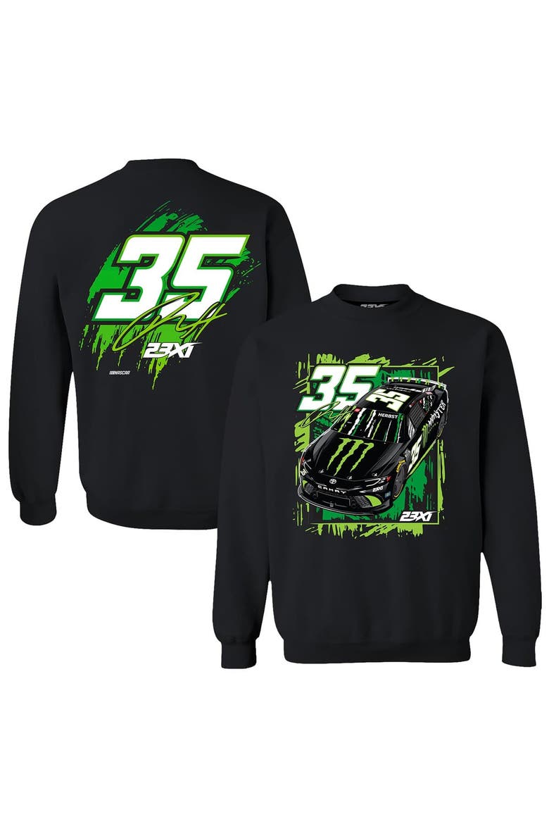 Men's 23XI Racing  Black Riley Herbst Monster Car Sweatshirt, Main, color, Black