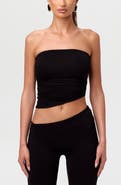 Naked Wardrobe Strapless Asymmetric Hem Tube Top