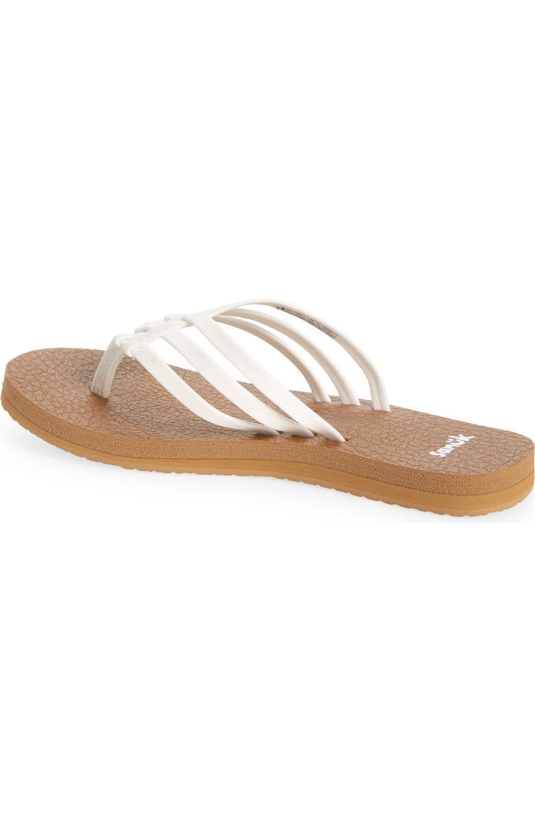 Sanuk Yoga Sandy Flip Flop, Alternate, color, Tan/White